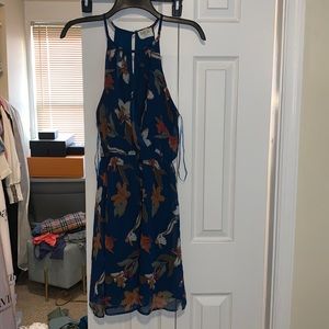 Blue floral dress